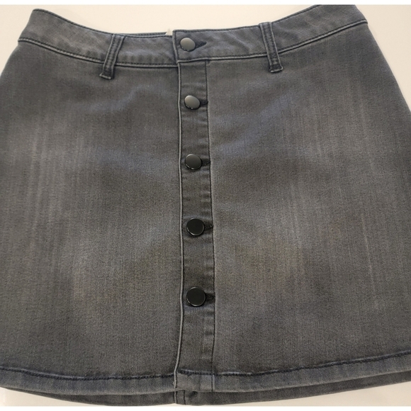 Altar'd State Black Denim Skirt - Picture 1 of 8